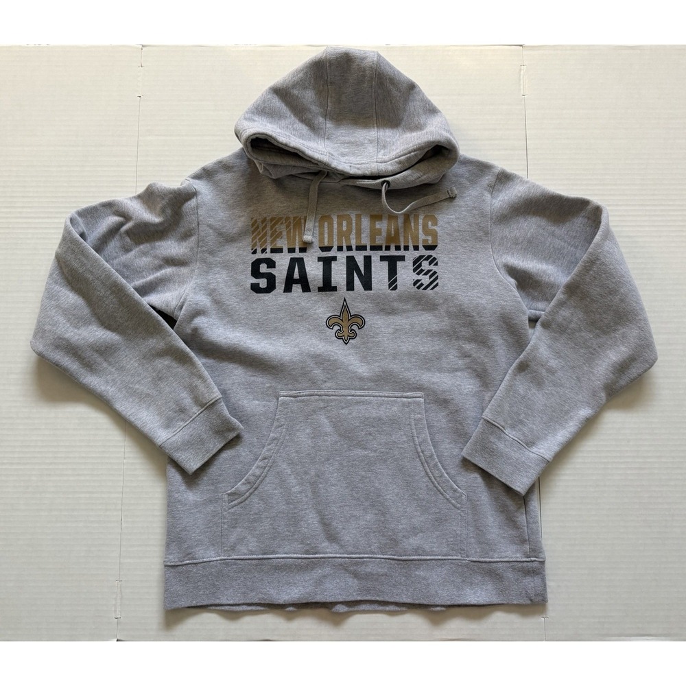 New Orleans Saints Fanatics NFL Pro Line Iconic Hoodie size Men's Large Grey